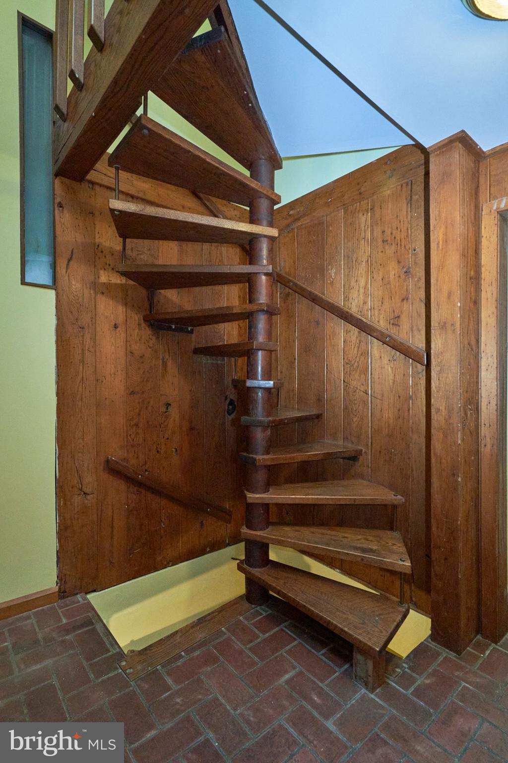 3301 Chatham Road Hyattsville, MD 20783 - Photo 12 of 33 Main level foyer with rustic, spiral staircase!