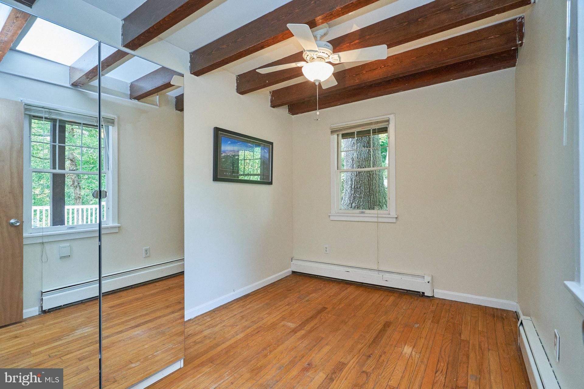 3301 Chatham Road Hyattsville, MD 20783 - Photo 17 of 33 Bedroom #4 with ceiling beams and a fan