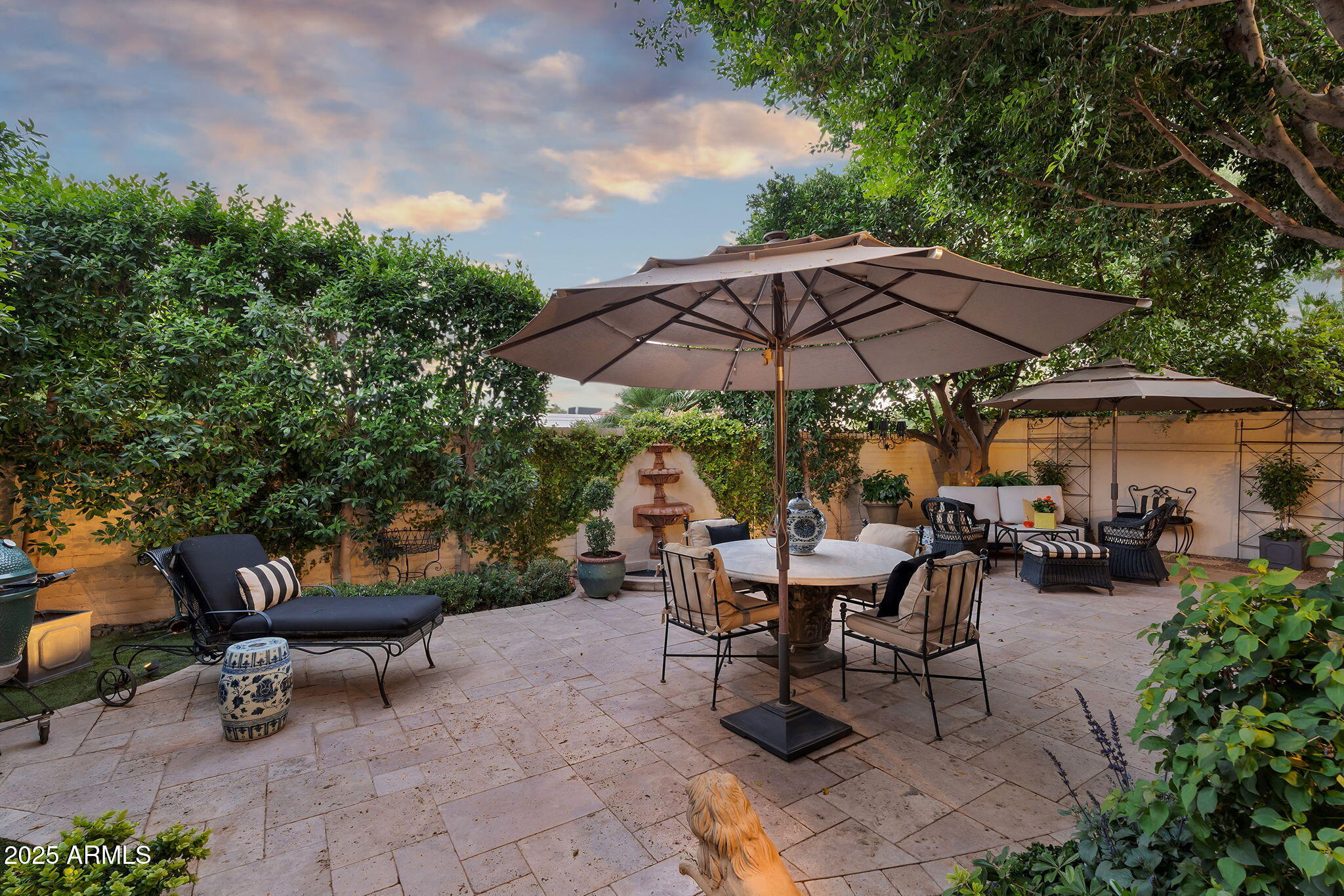 6701 North Scottsdale Road, Unit 16 Scottsdale, AZ 85250 - Photo 74 of 83 Backyard twilight