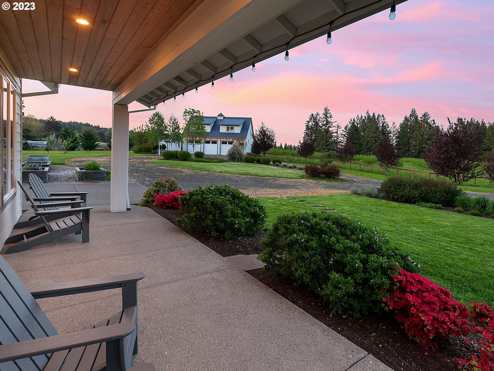 16939 Southwest Wilsonville Road Wilsonville, OR 97070 - Photo 29 of 43 a view of a porch with furniture and garden