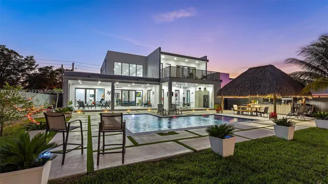 a view of a balcony with chairs