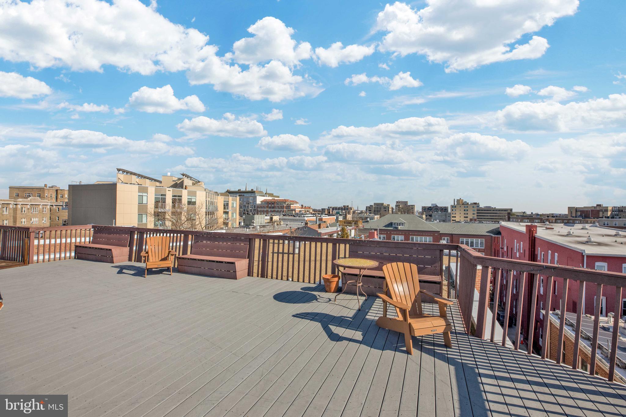 1736 Columbia Road Northwest, Unit 301 Washington, DC 20009 - Photo 36 of 68 Roof-deck and views of Adams Morgan and beyond