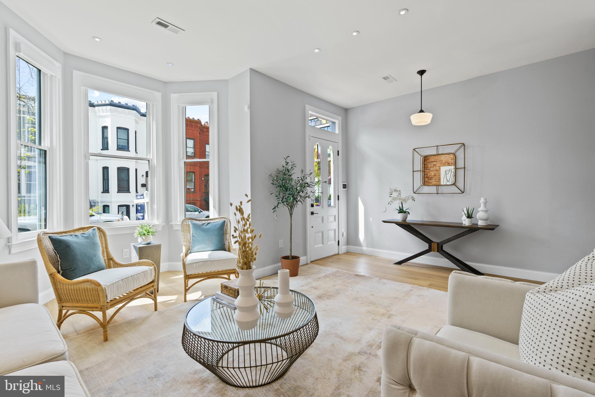 1325 Riggs Street Northwest Washington, DC 20009 - Photo 2 of 2 a living room with furniture and a potted plant