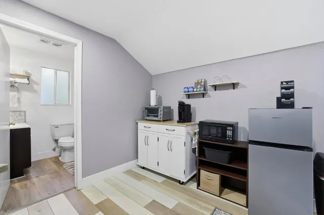 a backyard of a house