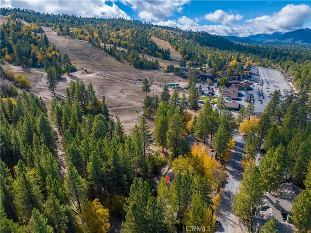a view of a lake with a city