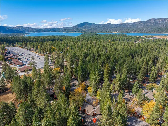a view of lake and mountain