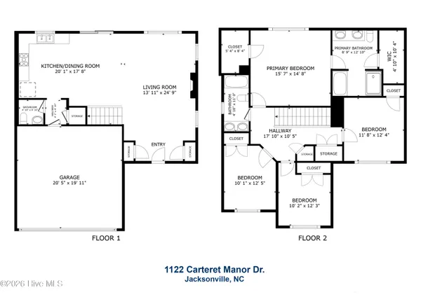 $2,075 | 1122 Carteret Mnr Drive, Jacksonville, NC 28546