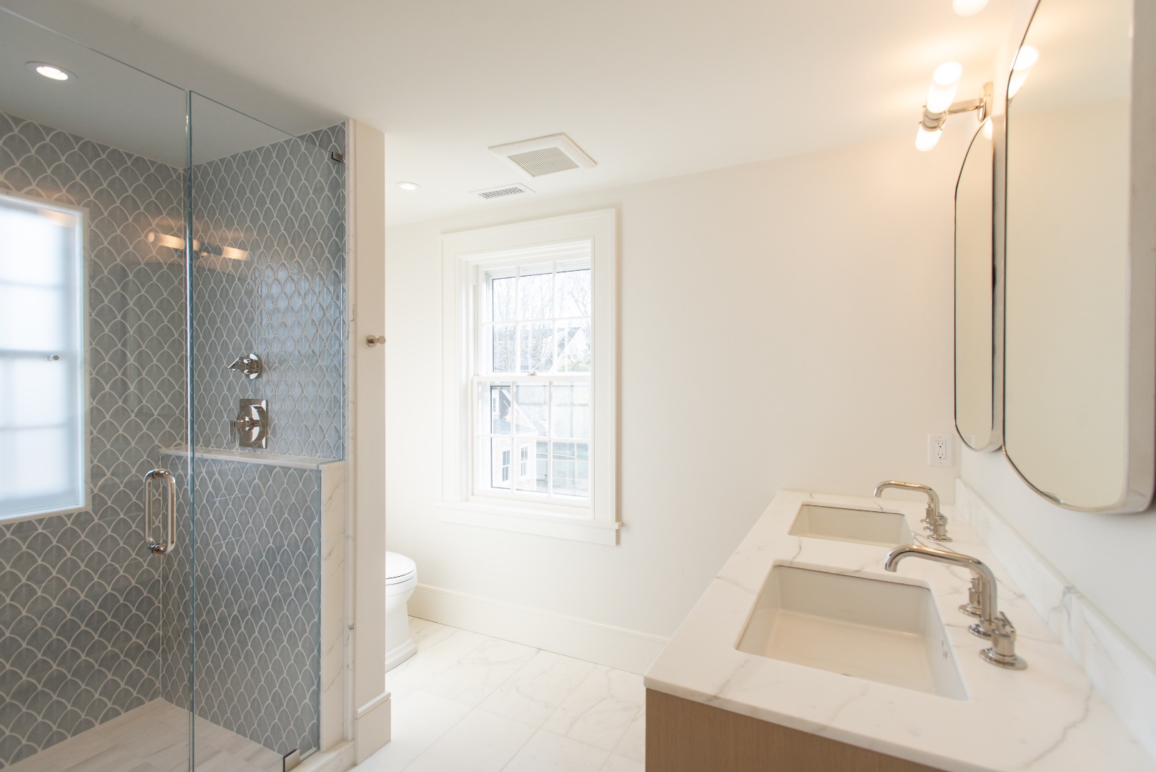 10 Silver Street Nantucket, MA 02554 - Photo 28 of 48 a bathroom with a sink vanity granite tub and shower