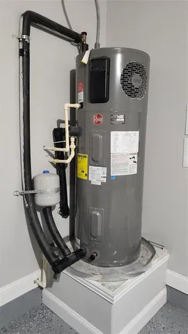 a room with a washer and dryer