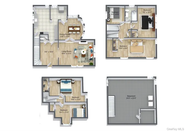 an aerial view of multiple house
