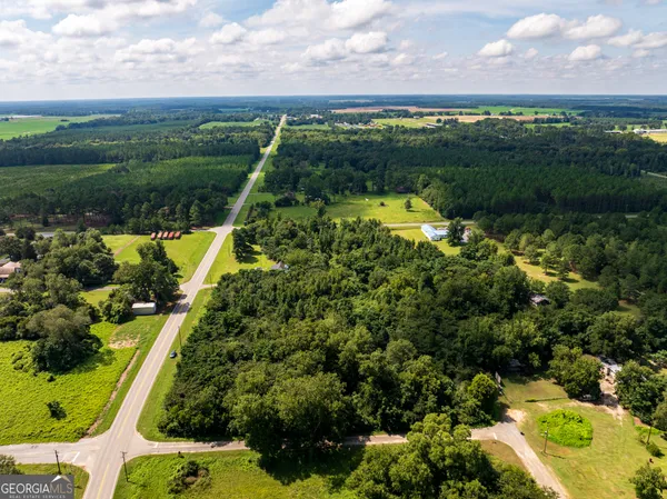 a view of a garden with an outdoor space