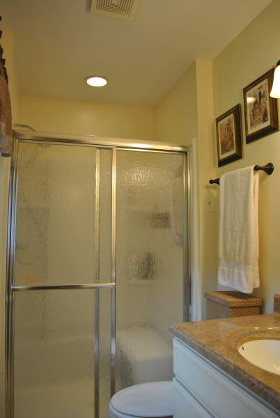3467 Half Acre Of Rocks Road Elliston, VA 24087 - Photo 23 of 61 a bathroom with a granite countertop shower sink vanity and toilet