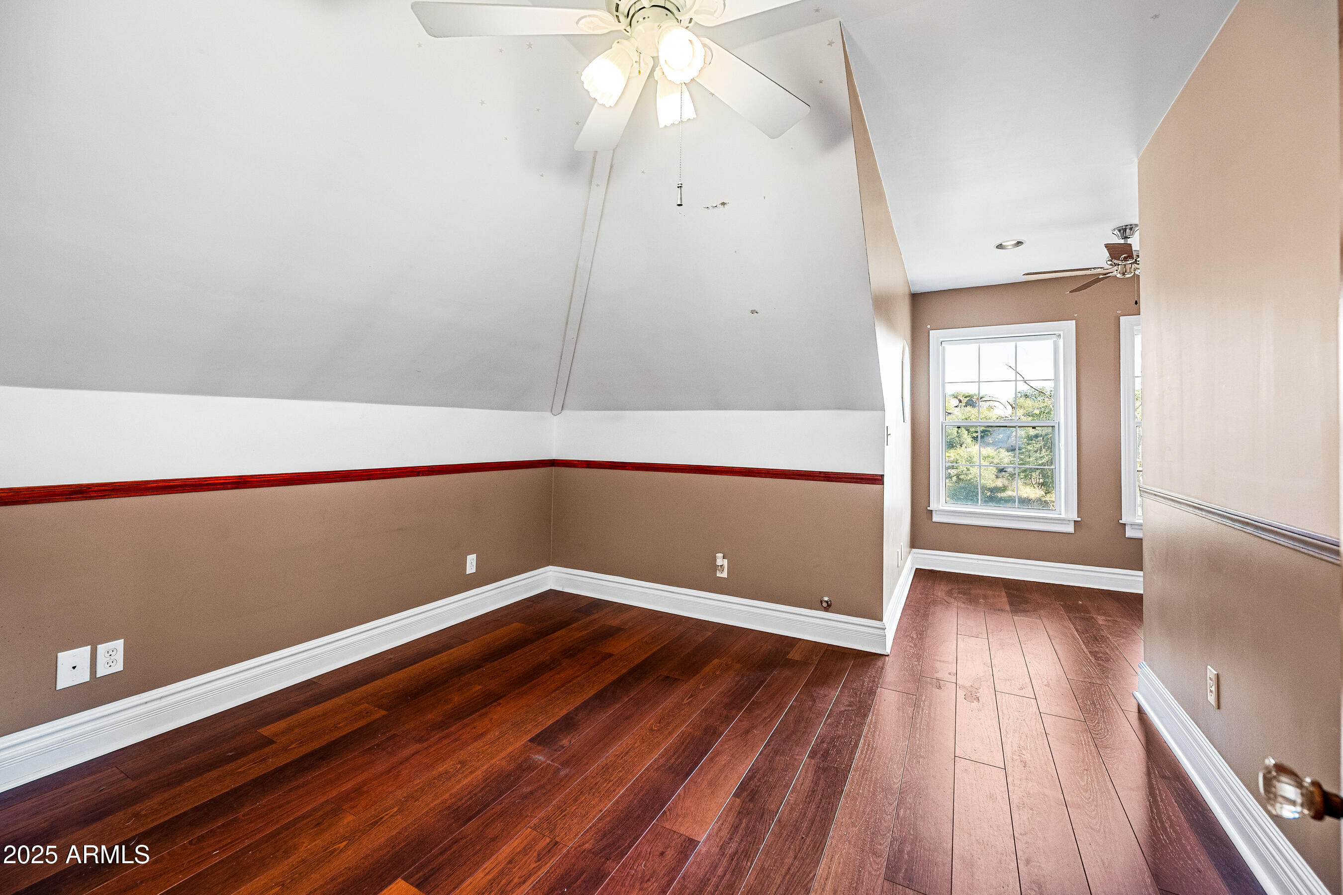 17288 Foothill Road Yarnell, AZ 85362 - Photo 42 of 79 wooden floor in an empty room with a window