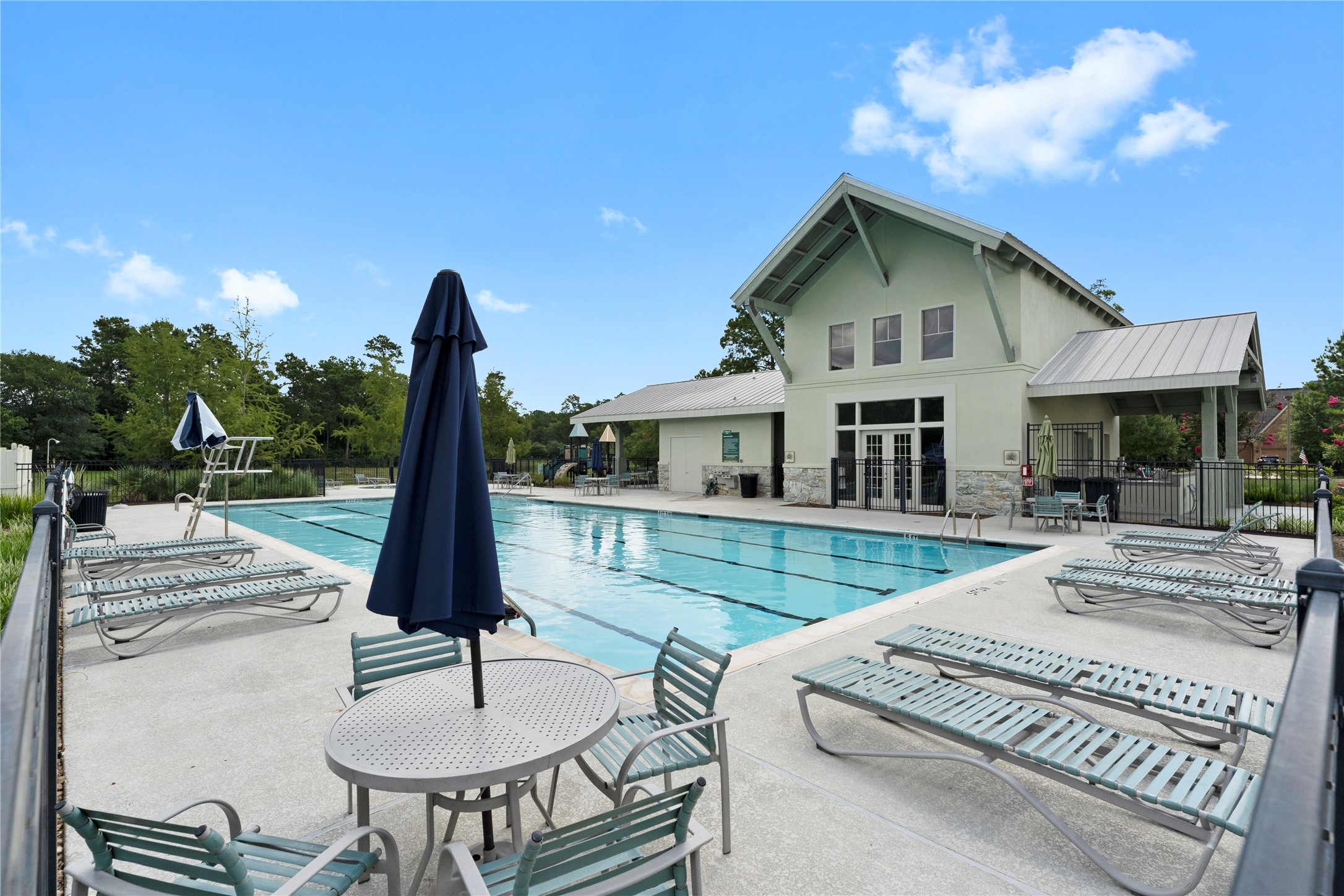 17696 Tree Of Heaven Conroe, TX 77385 - Photo 31 of 32 The sparkling pool and splash pad are great for play days in the hot summer!