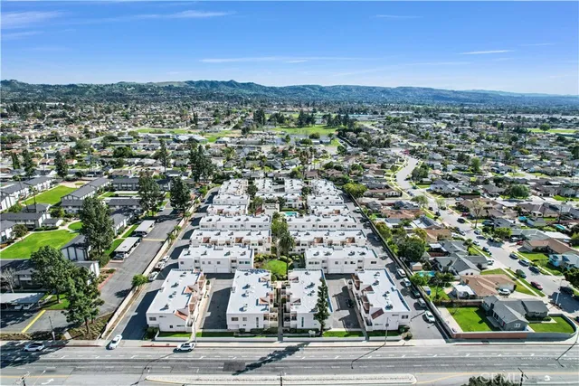 an aerial view of multiple house