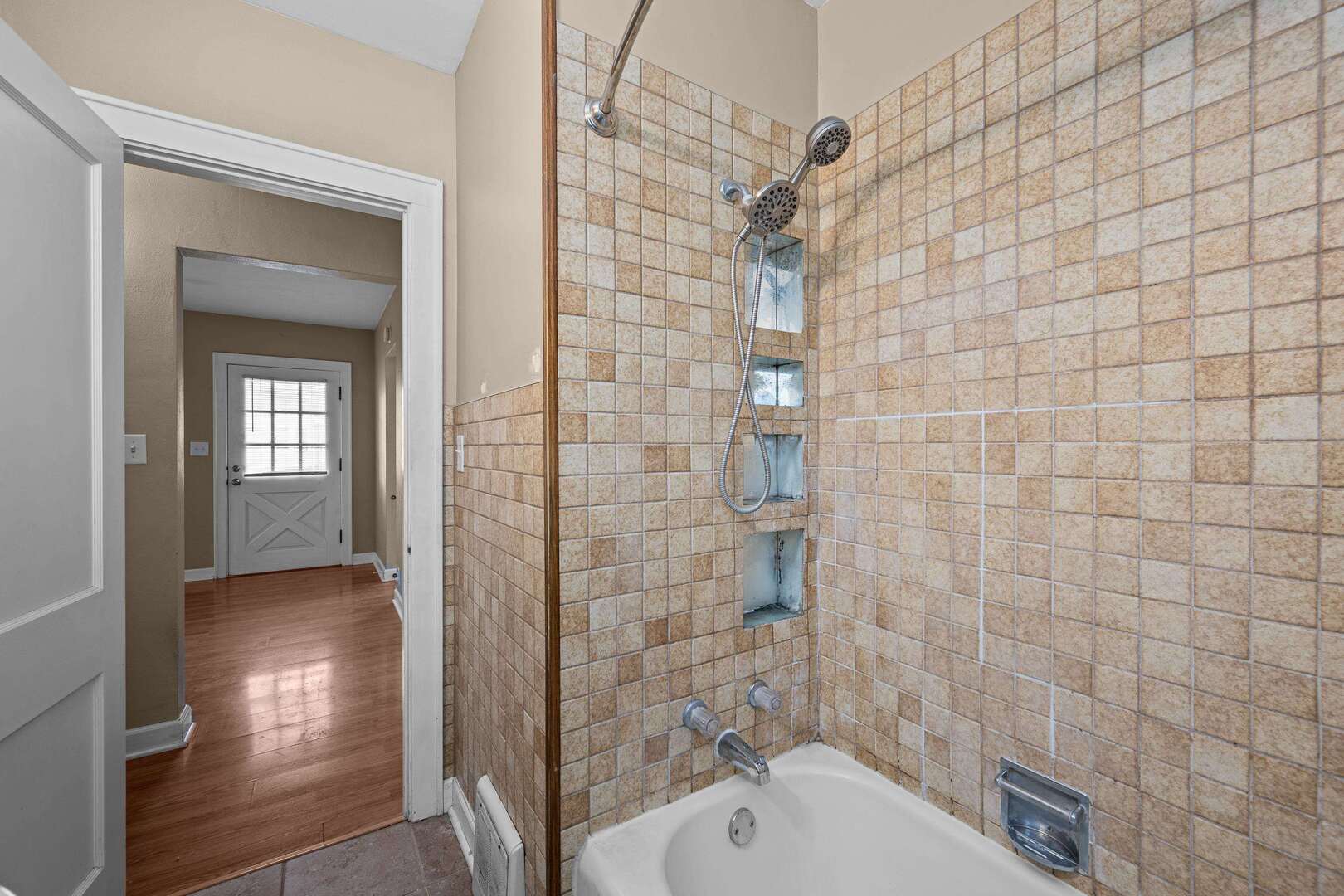 2517 3rd Street East Moline, IL 61244 - Photo 17 of 22 a bathroom with a shower and a sink