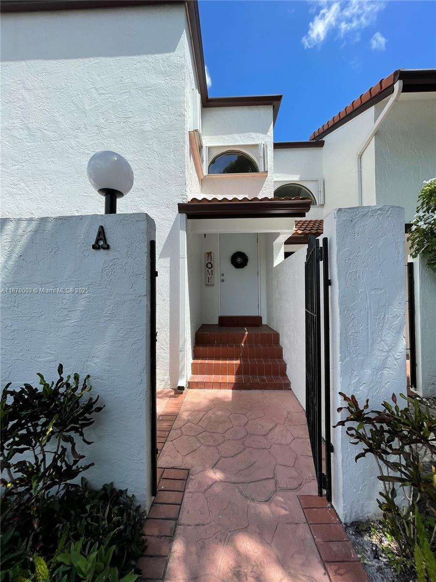 a front view of a house with entryway