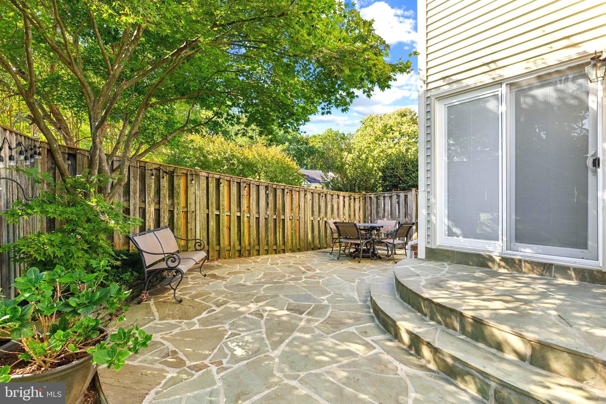 7299 Olde Lantern Way Springfield, VA 22152 - Photo 38 of 50 Wrap-around large slate patio