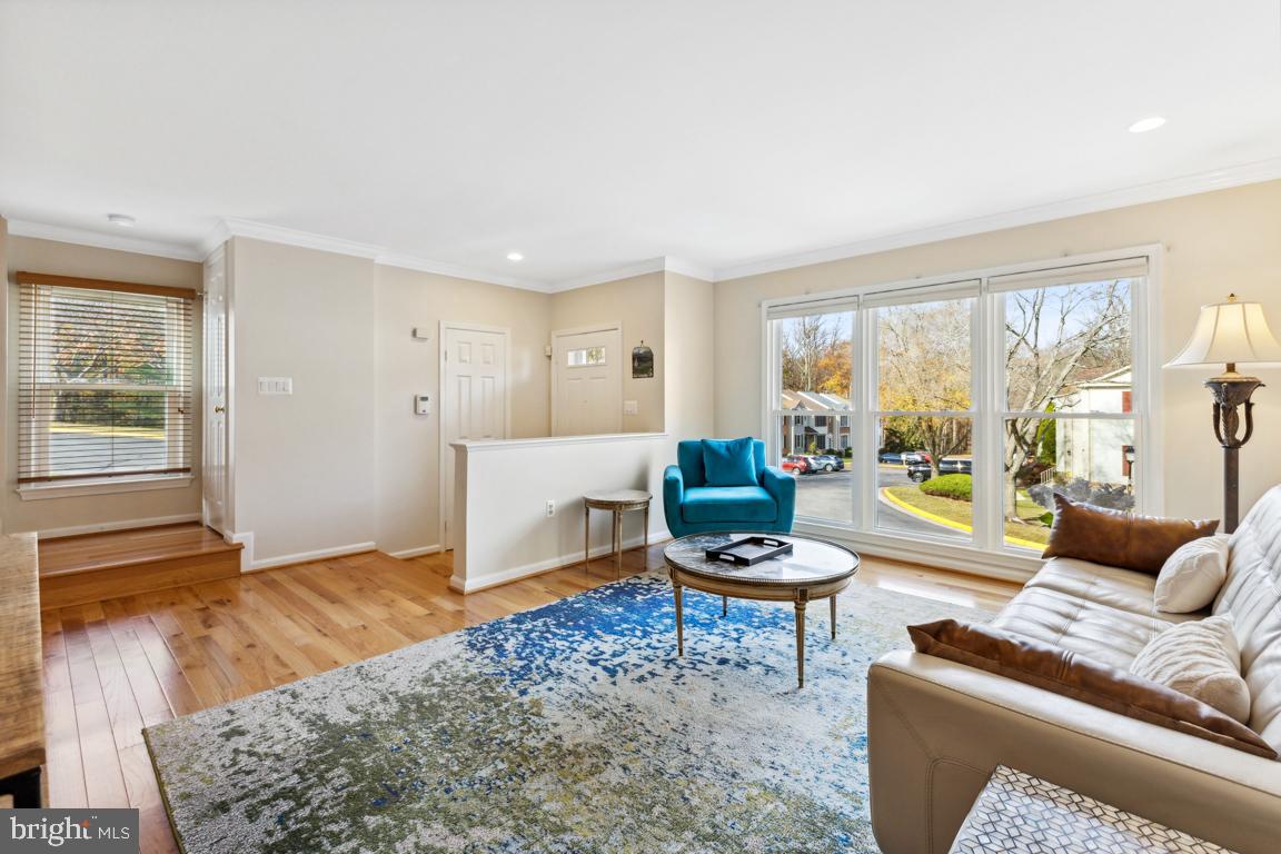 Sunlit open-concept living room