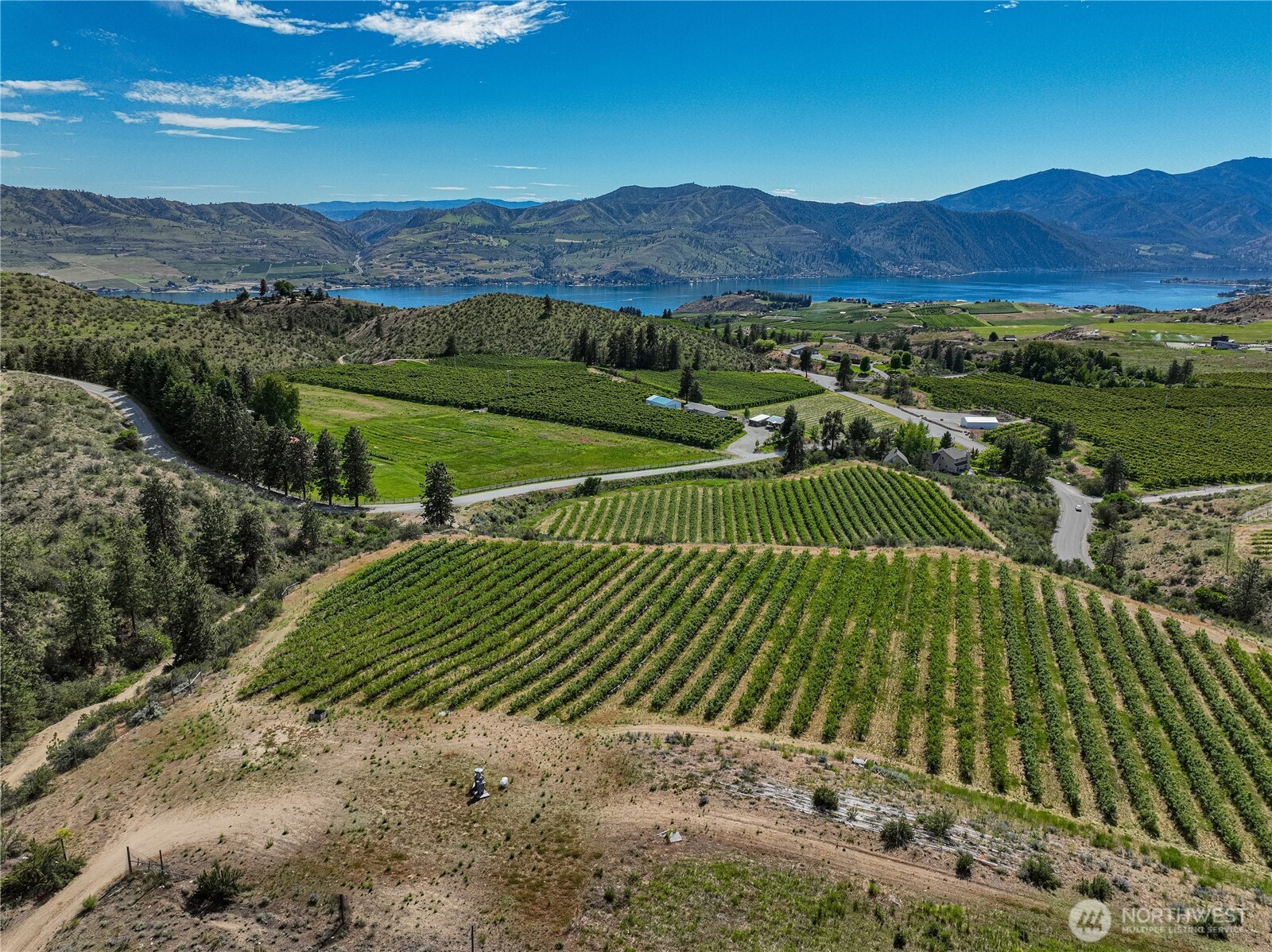 173 Chelan Ranch Road Chelan, WA 98816 - Photo 5 of 11 a view of a city with mountains in the background