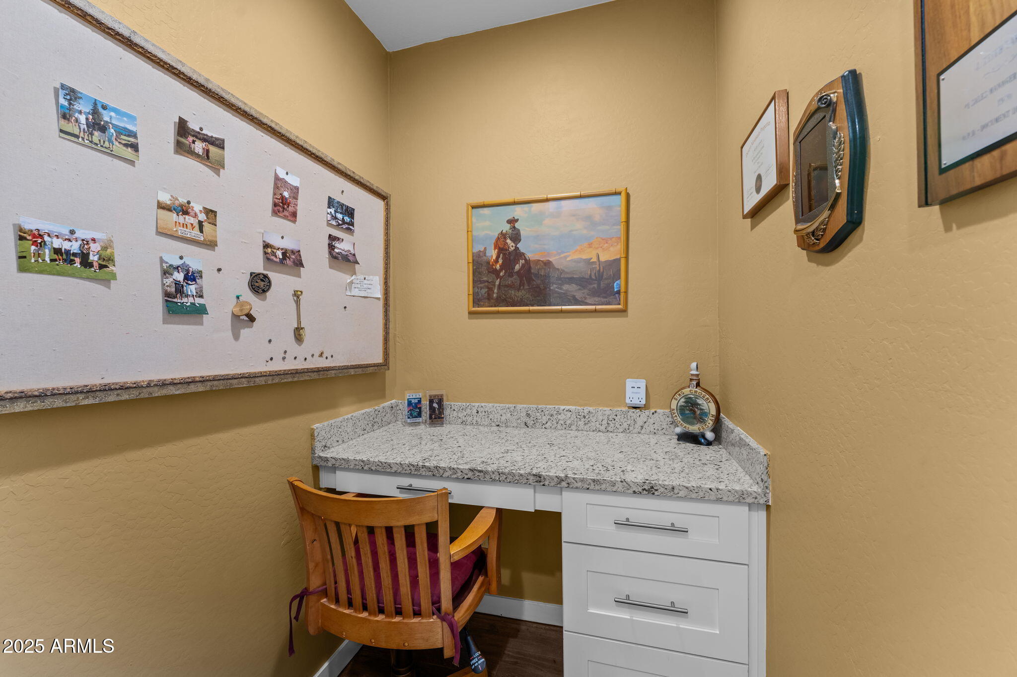 1900 West Ringo Road Wickenburg, AZ 85390 - Photo 21 of 37 a view of a kitchen with granite countertop a sink and a stove with wooden floor