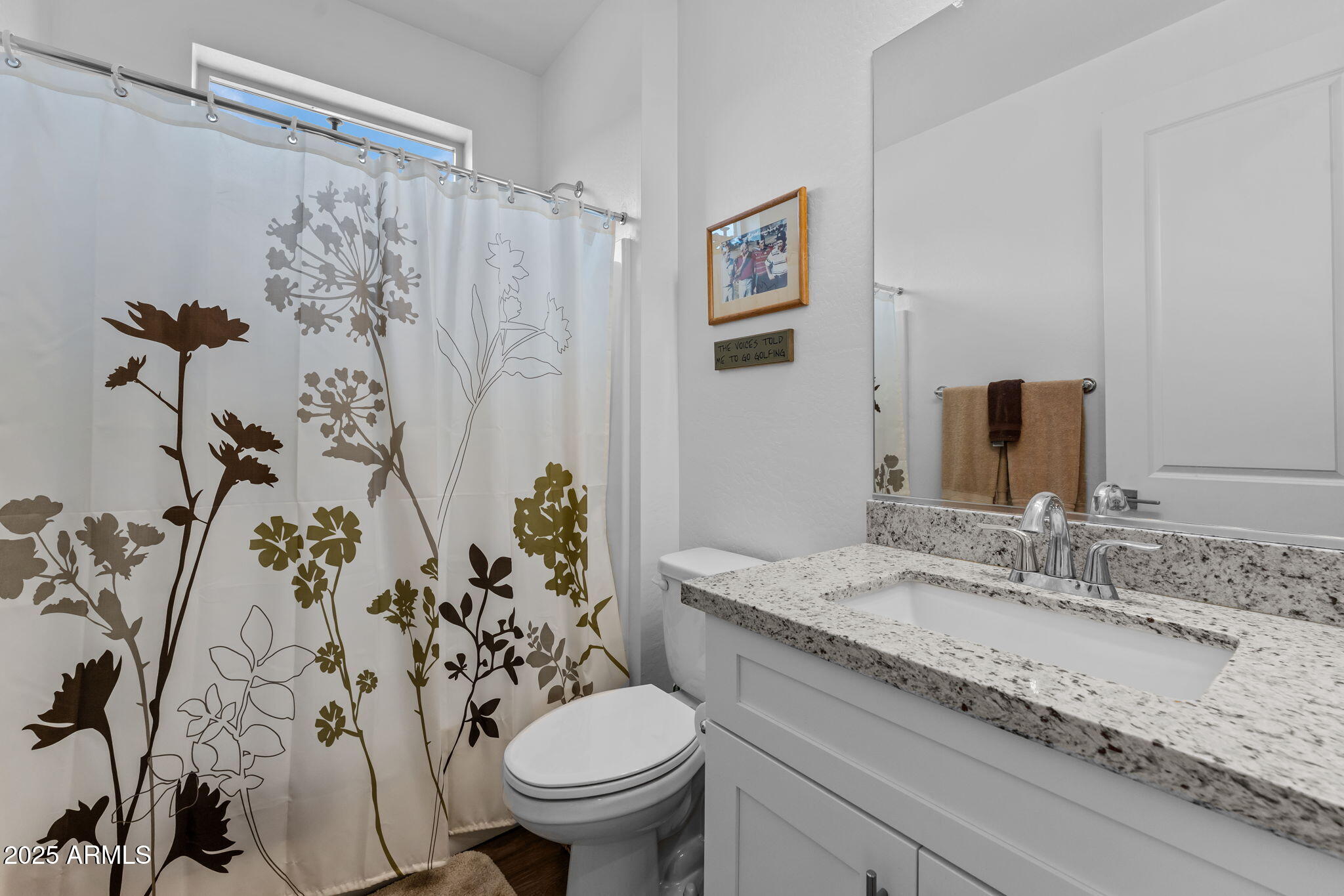 1900 West Ringo Road Wickenburg, AZ 85390 - Photo 23 of 37 a bathroom with a granite countertop sink and a mirror