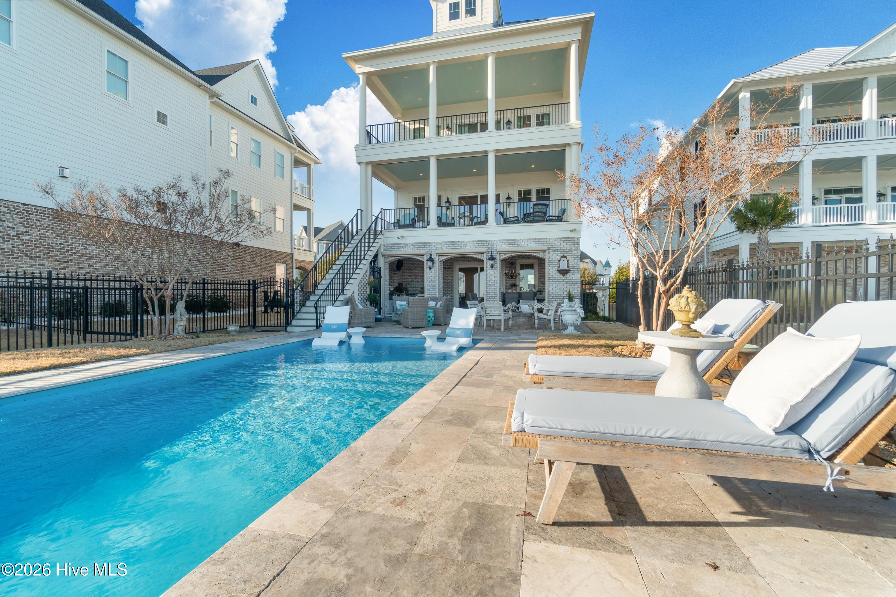 205 Back Street Newport, NC 28570 - Photo 15 of 93 Backyard Saltwater Pool