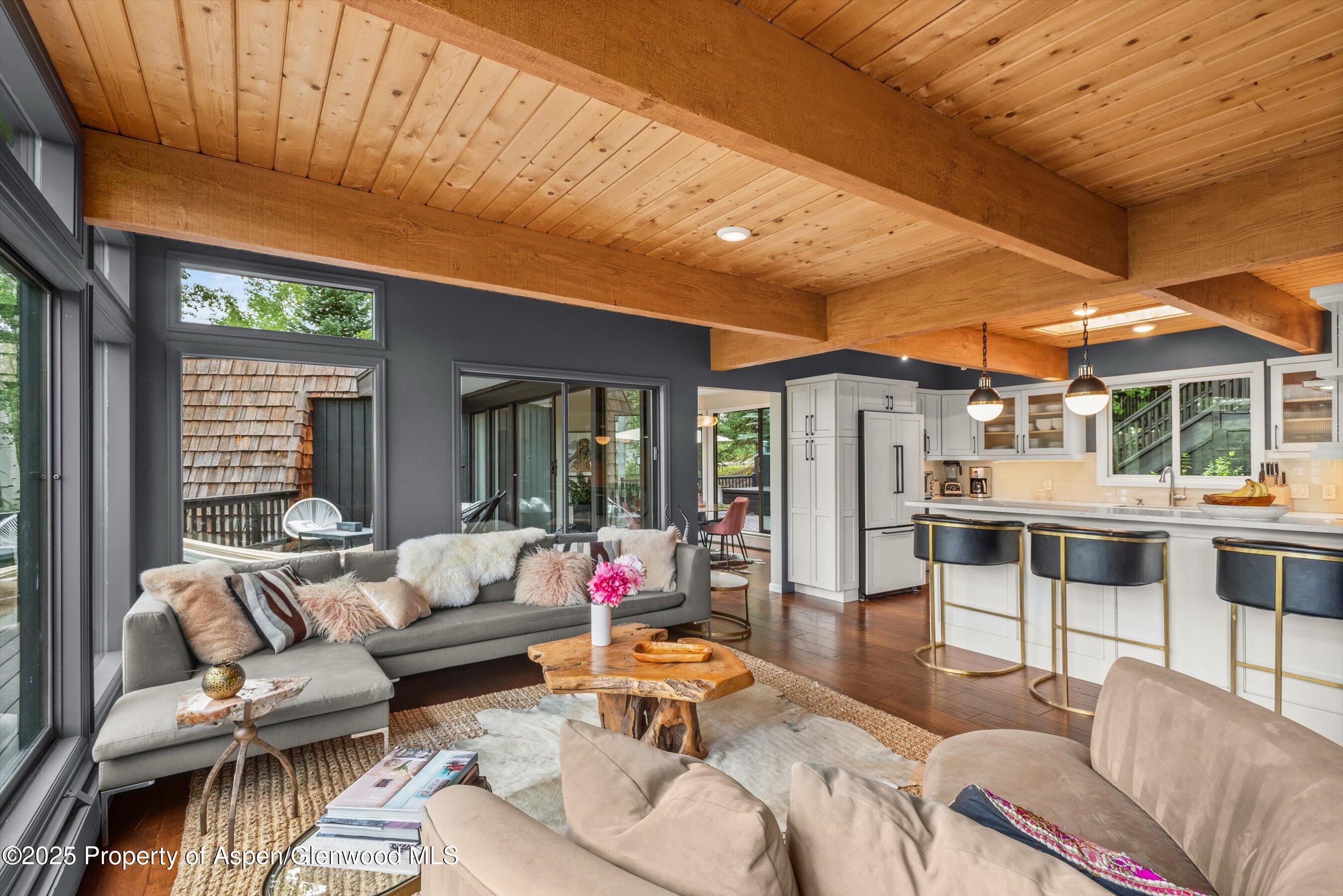 49 Elk Ridge Lane Snowmass Village, CO 81615 - Photo 3 of 38 a outdoor living space with furniture potted plant and large windows