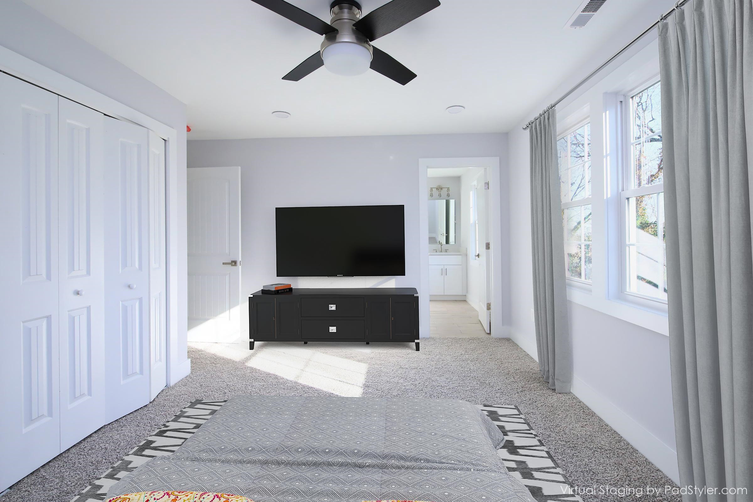 1412 East Jones Street Raleigh, NC 27610 - Photo 32 of 54 Staged Primary Bedroom