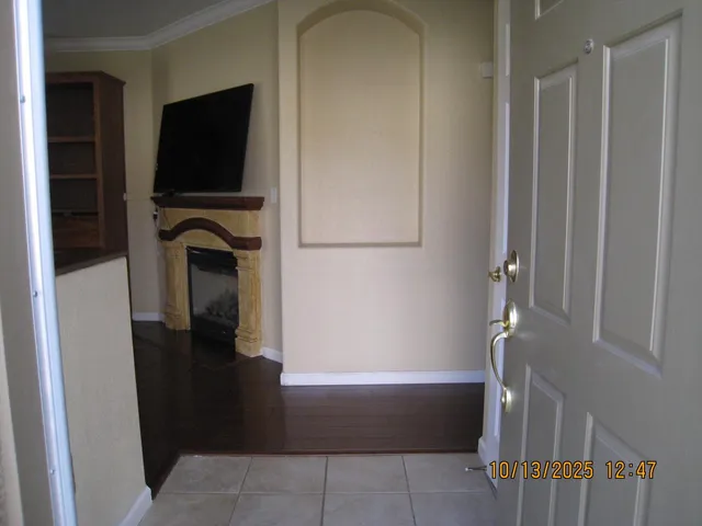 a view of hallway with washer and dryer
