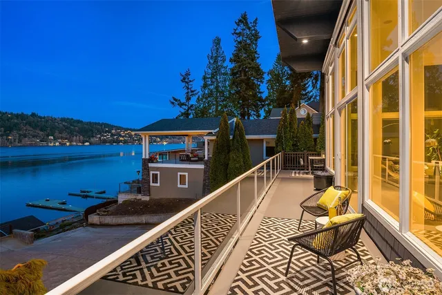 a view of balcony with outdoor seating