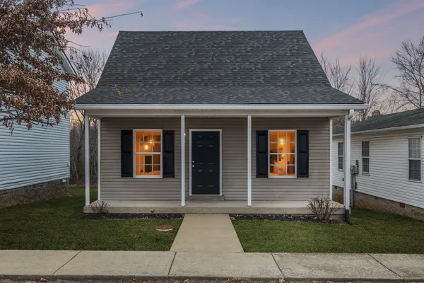 a front view of a house