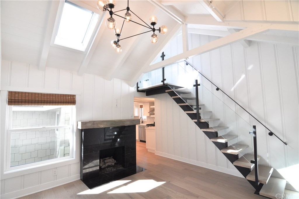 Primary Living Space with Loft Ceilings