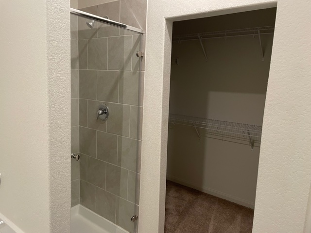18741 Speculator Lane Elgin, TX 78621 - Photo 17 of 28 a bathroom with a glass shower door