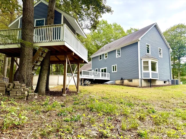 a view of a house with a patio