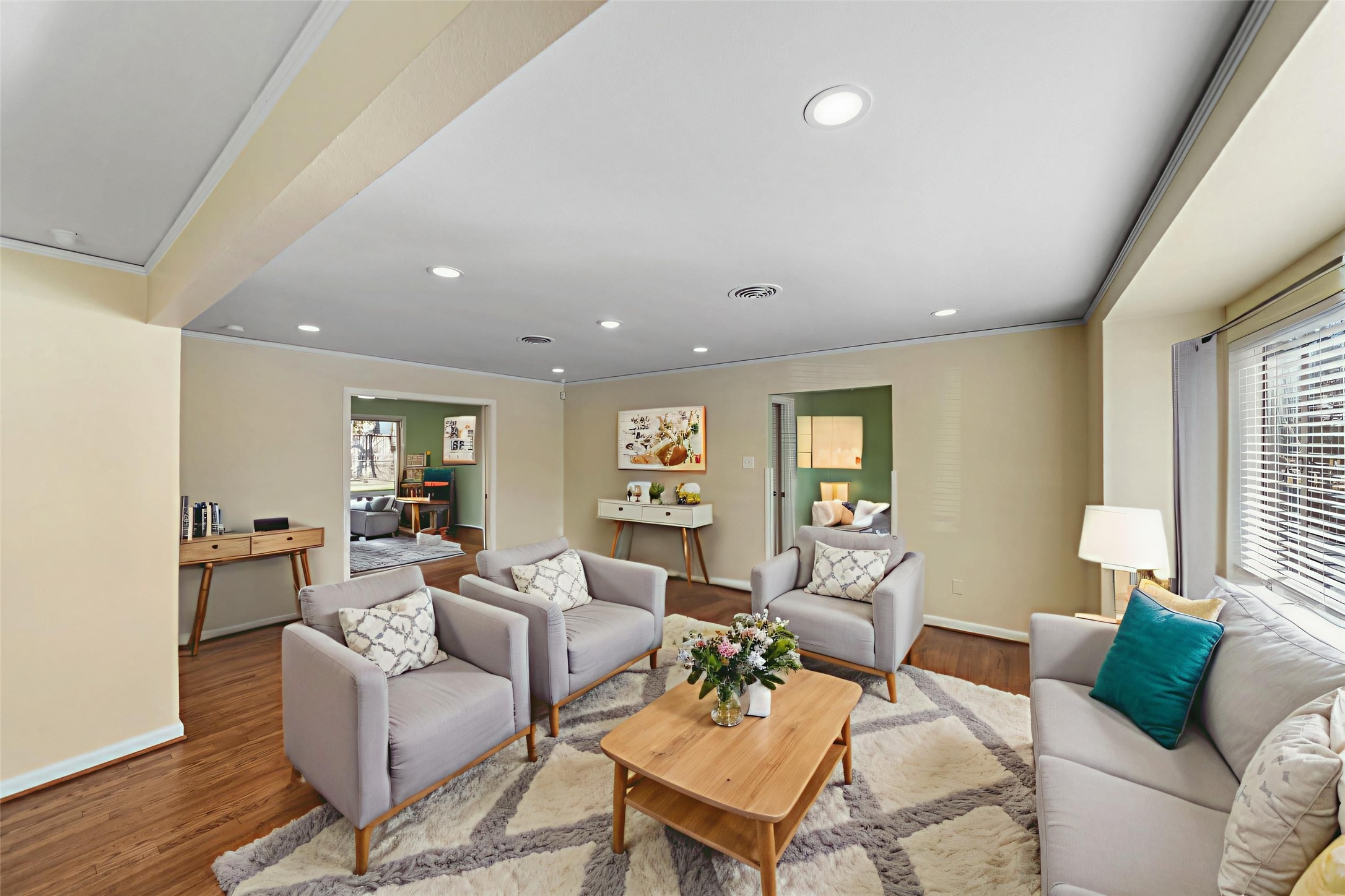 4614 Merwin Street Houston, TX 77027 - Photo 7 of 49 Living Room - view 2 - virtually staged