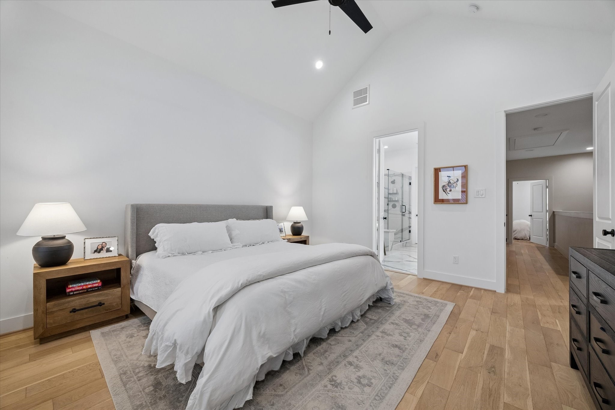 2407 Bevis Street Houston, TX 77008 - Photo 21 of 34 a bedroom with a bed and a view of bedroom