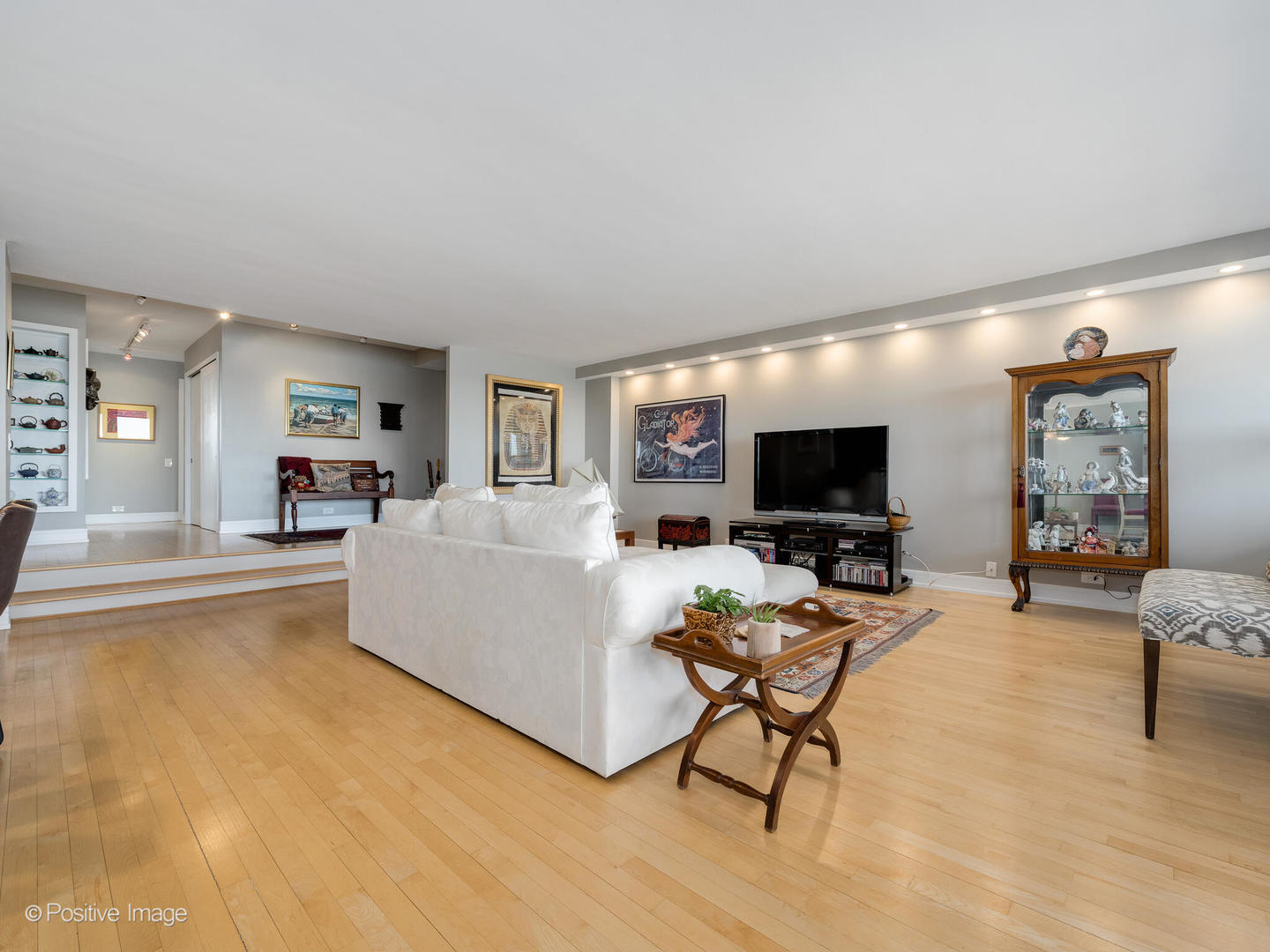 5733 North Sheridan Road, Unit 22C Chicago, IL 60660 - Photo 6 of 29 a living room with furniture and a flat screen tv