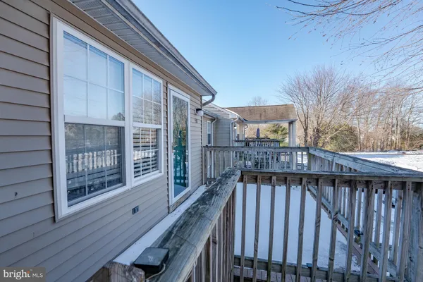 a view of wooden deck