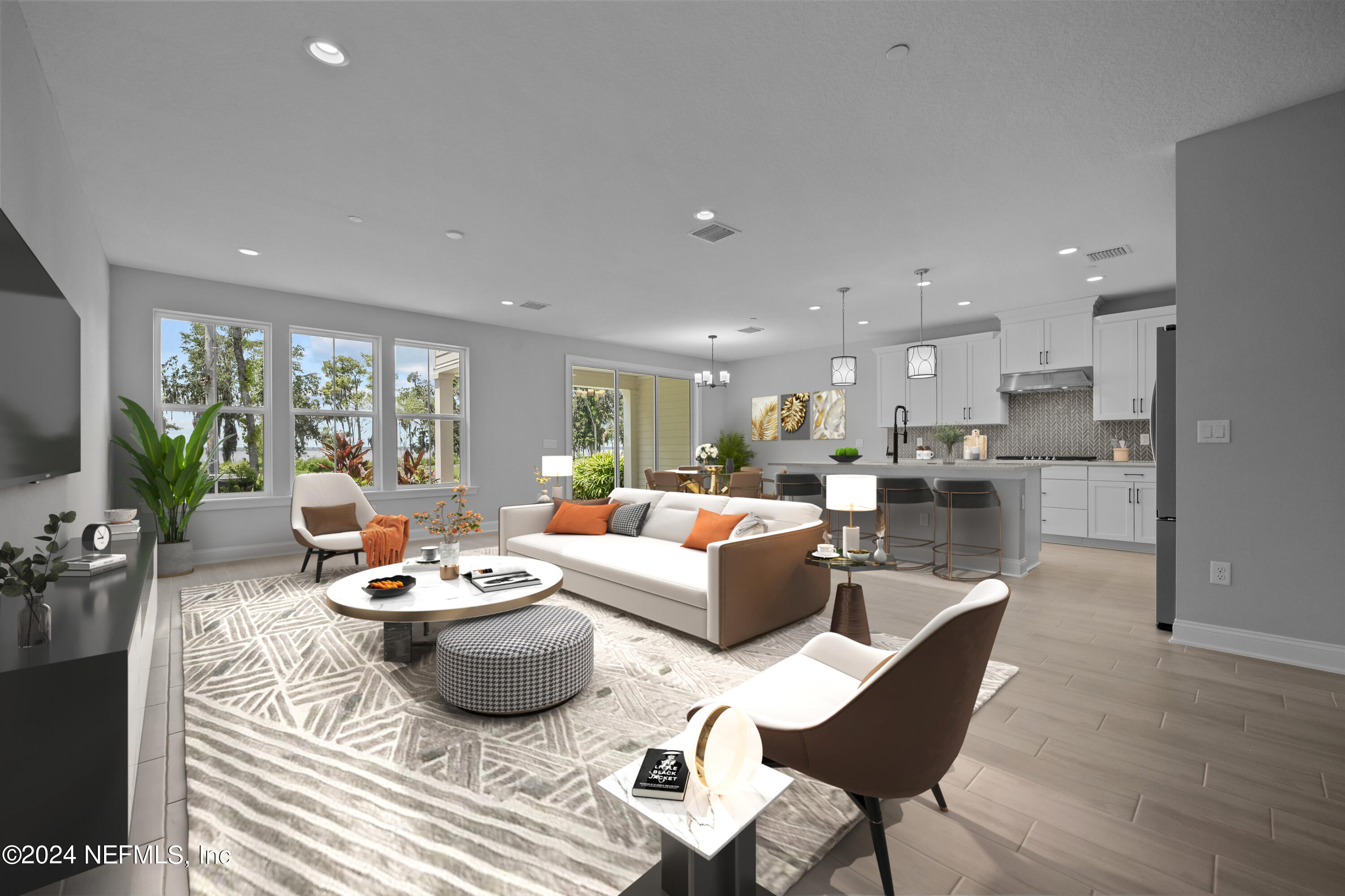 27 Oak Pk Drive St. Johns, FL 32259 - Photo 62 of 71 a living room with furniture kitchen and a large window