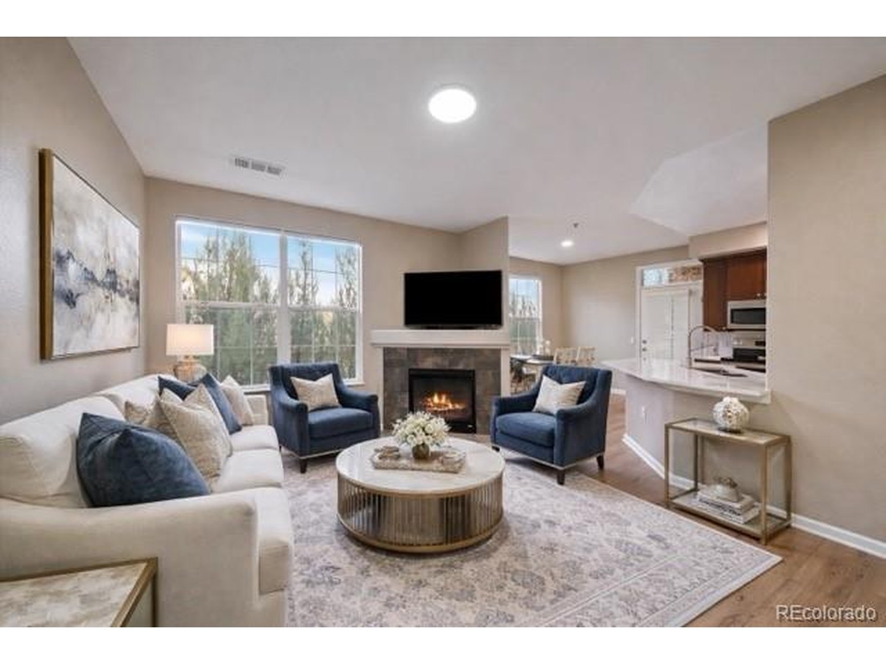 Elegant living room (virtual staged)