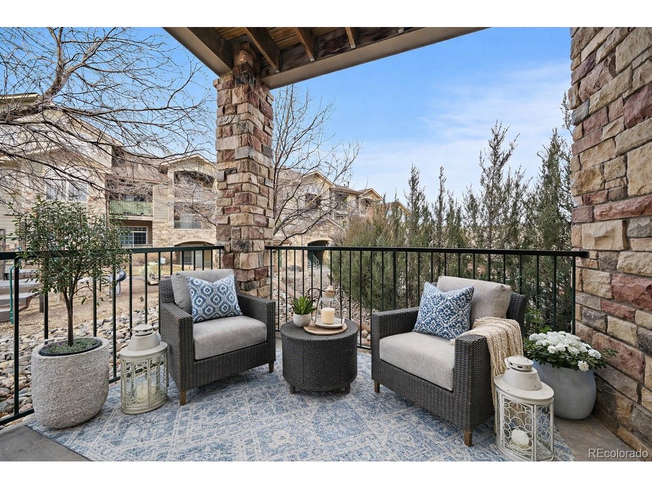 18611 Stroh Road, Unit 102 Parker, CO 80134 - Photo 5 of 23 Private patio ( 1 of 2 ) virtually staged