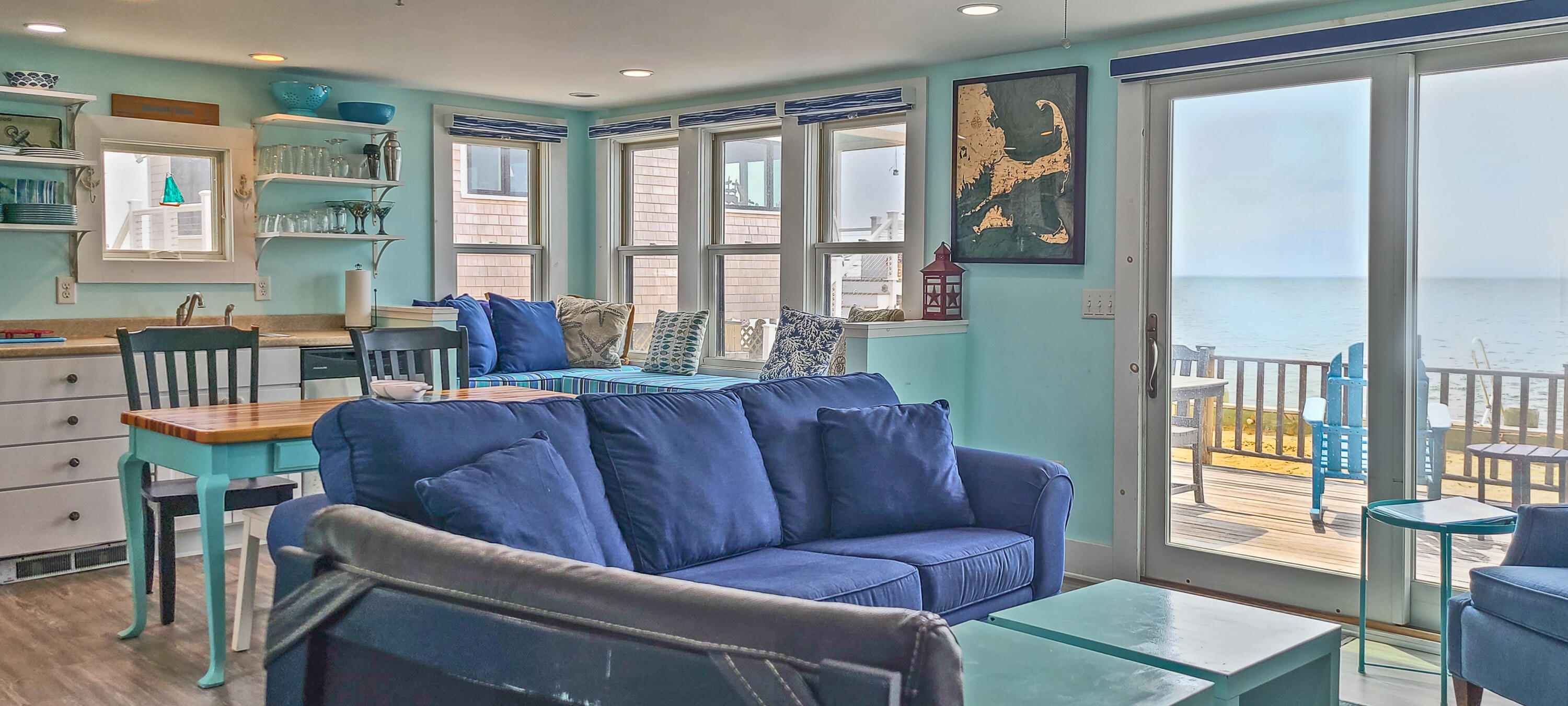 522 Shore Road, Unit 5 Truro, MA 02666 - Photo 13 of 28 a living room with furniture and windows