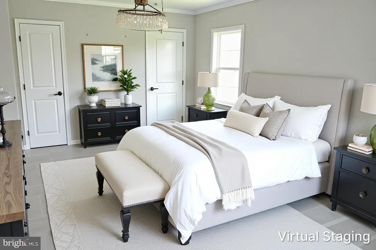 2051 Stover Road Taneytown, MD 21787 - Photo 31 of 44 a spacious bedroom with a bed and a chandelier