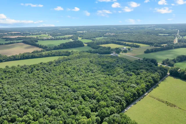 a view of a lake with a city
