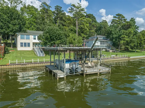 a view of a deck with a garden