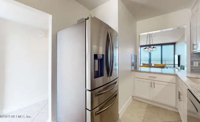 a view of a glass door