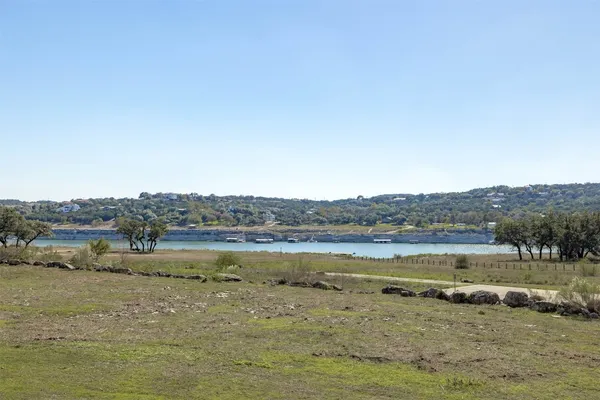 a view of a lake with a mountain