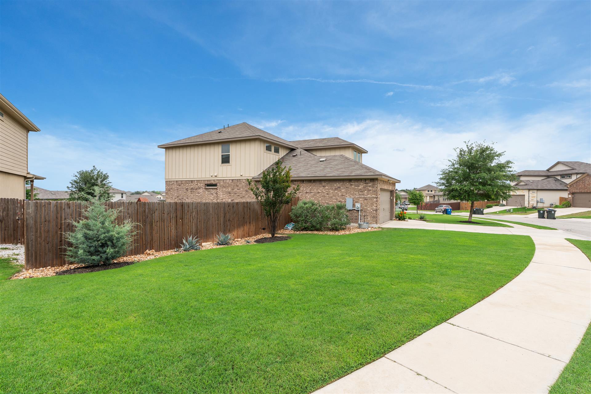 331 Mountain Valley Street Georgetown, TX 78628 - Photo 4 of 40 a view of a back yard