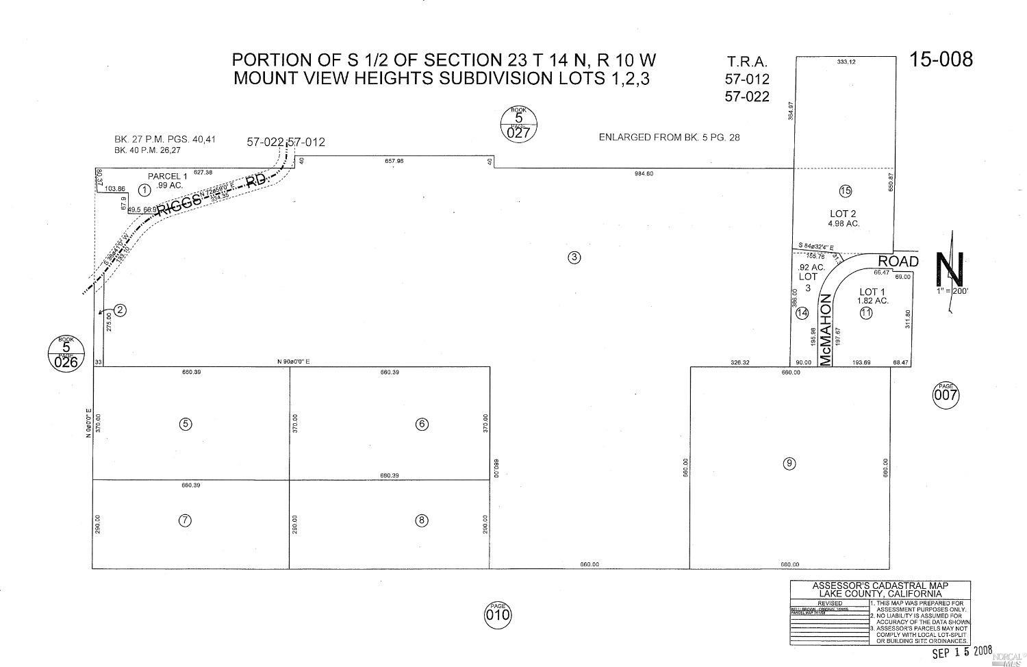 2192 Riggs Road Lakeport, CA 95453 - Photo 13 of 16 Lot map